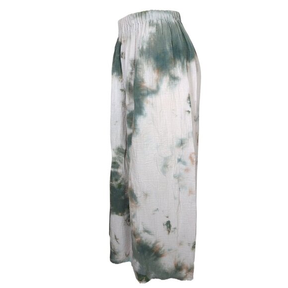 Sunny Moonwater white gray Skirt S / M Elastic waist Lightweight Flowy bohemian - Picture 6 of 14